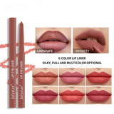 Lip Pencil Waterproof Not Smudge Lipstick Pen Matte Lip Gloss Rotation