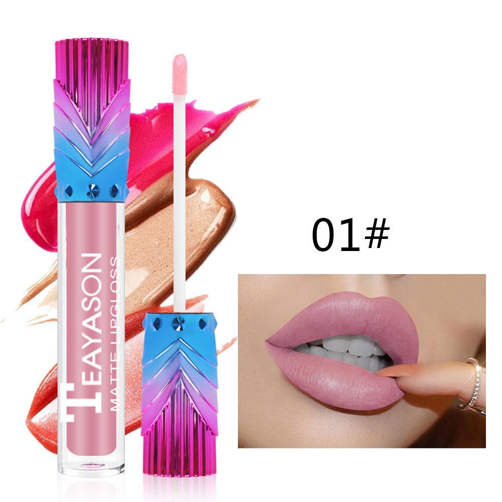 Lip Glaze Deep Red Foreign Trade Color Is Not Easy To Dip Cup Lipstick