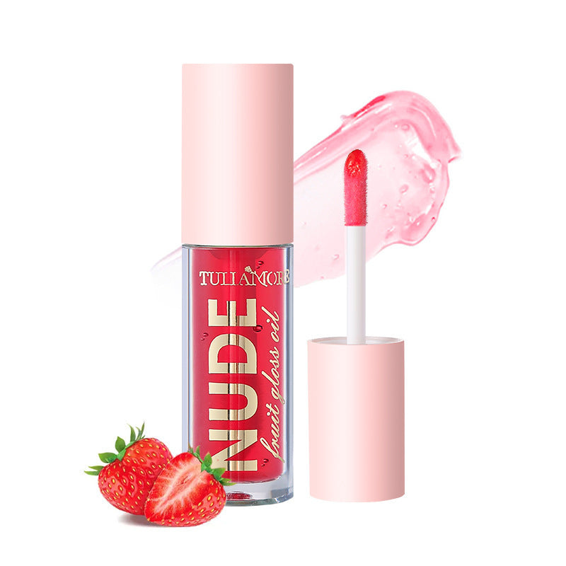 Temperature Change Fruit Lip Gloss Mirror Water Light Lip Lacquer