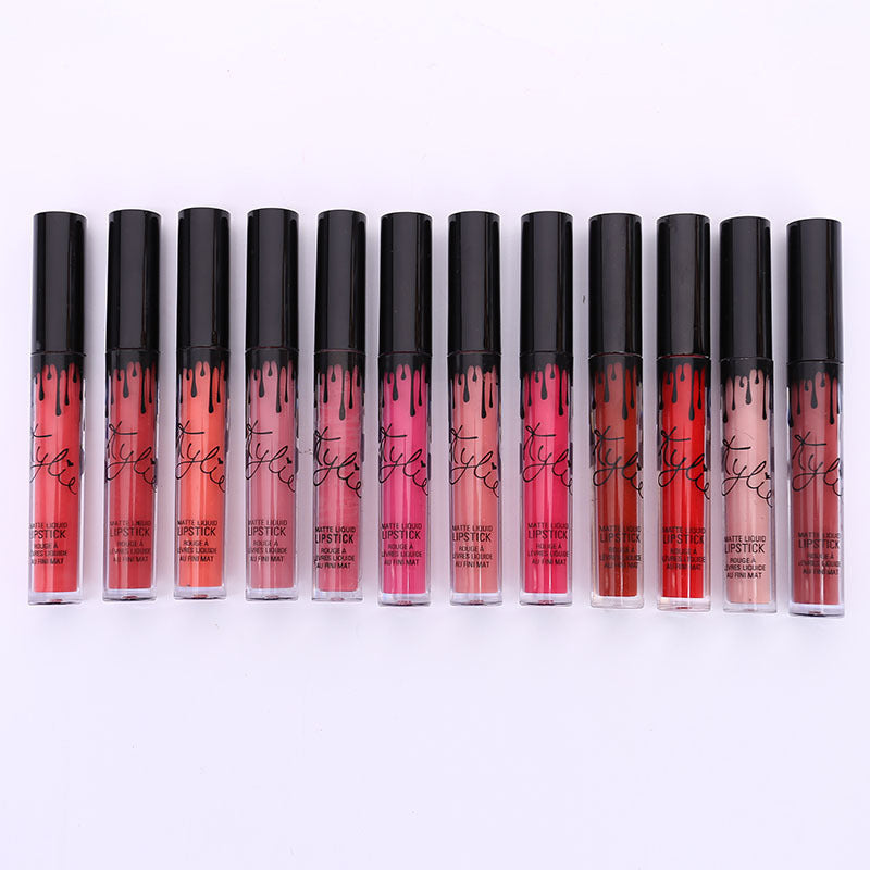 Lip Gloss 12 Bows Set Liquid Lipstick