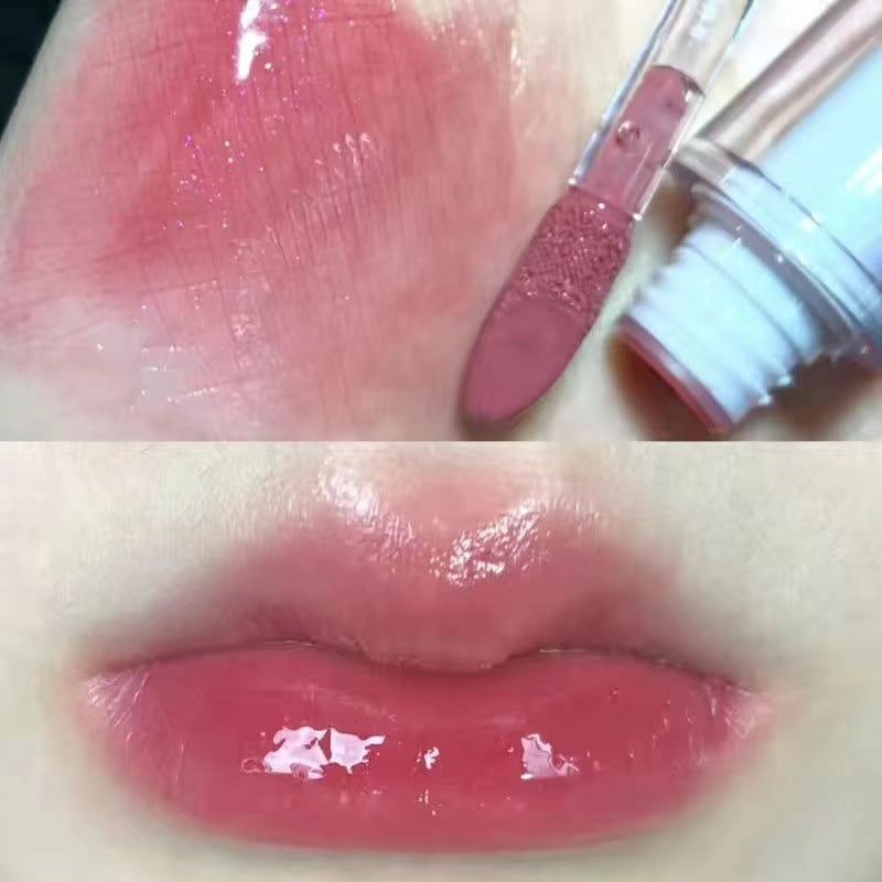 Mirror Lip Lacquer Water Glass Jelly Round Tube Lip Gloss