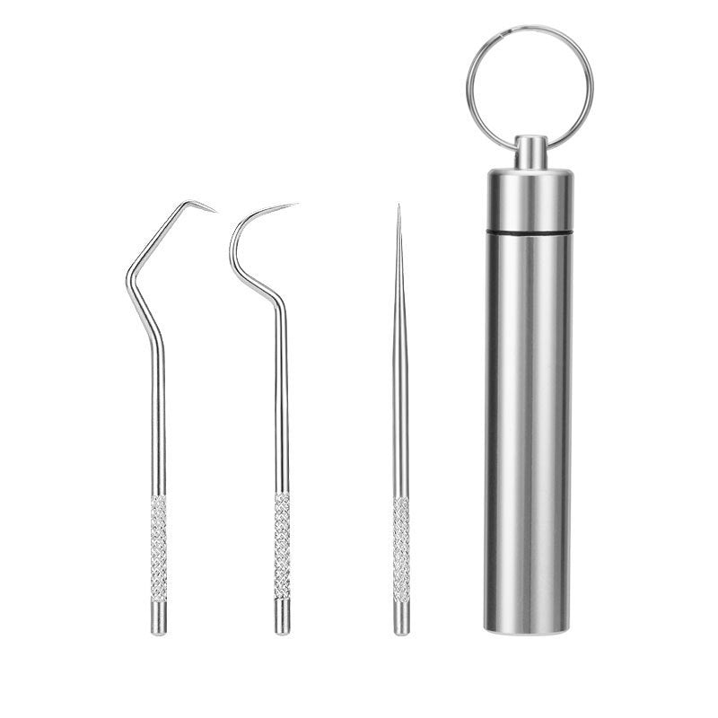 304 Portable Stainless Steel Toothpick Oral Care