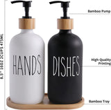 Shampoo Bottle With Wooden Soap Dispenser