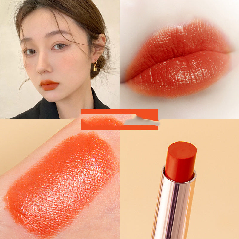 Golden Thin Tube Semi-matte Velvet Matte Moisturizing Lipstick