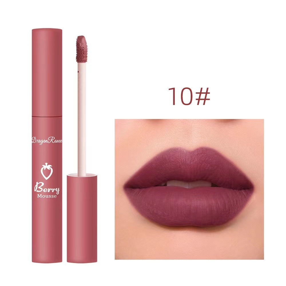 3 Strawberry Set Box Velvet Mist Matte Lip Glaze Lipstick