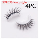 Reusable 3D Mink Lashes Natural False Eyelashes Self Adhesive Fake Glue Free Makeup Eyelash Extension Silk