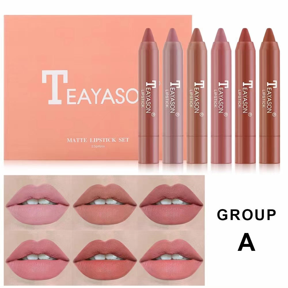 Women's Multi-Color Matte Lipstick Set 6-Pack