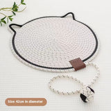 Woven Cotton Cord Cat Pets Scratching Pad Self-hi Ball Integrated Pet Products