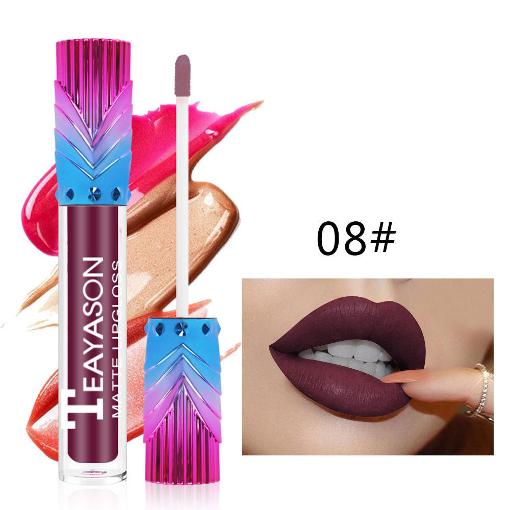 Lip Glaze Deep Red Foreign Trade Color Is Not Easy To Dip Cup Lipstick