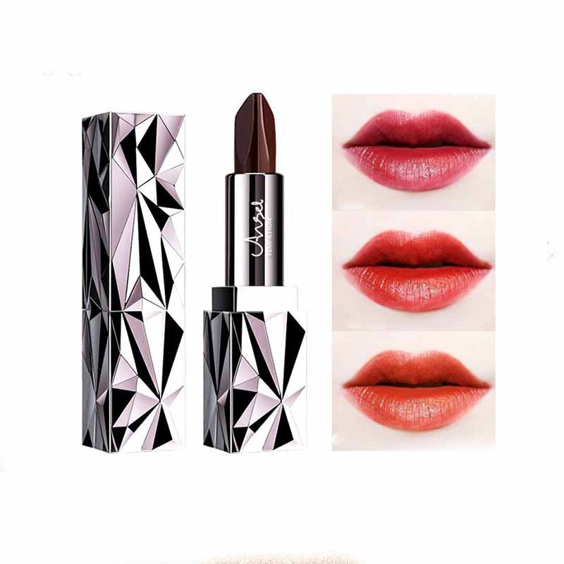 3-Color Single Lipstick Moisturizing Color Waterproof Temptation Of Angels Black Diamond Lipstick 3 In 1