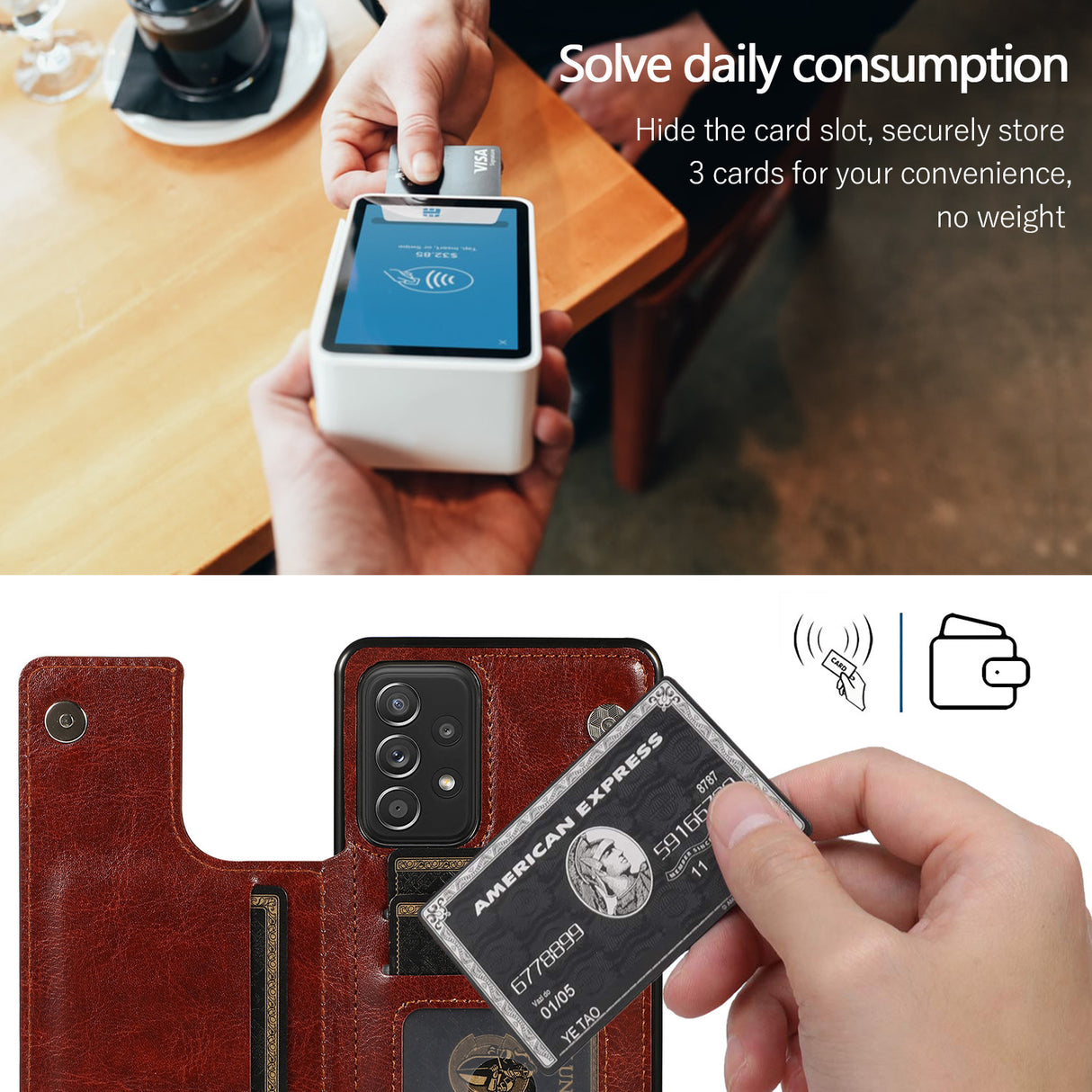 Card Leather Flip Phone Case Cover