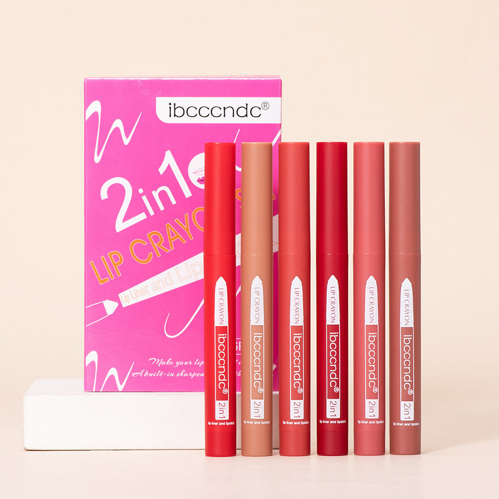 Two-in-one Lip Liner Lipstick Easy To Color