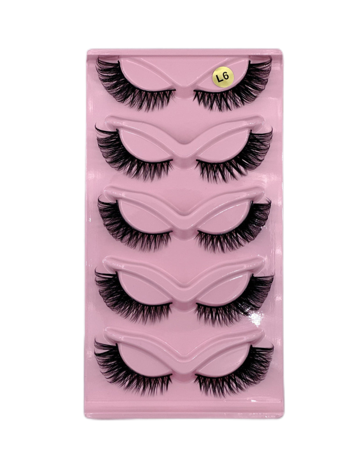 5 Pairs Of Multi-layer Three-dimensional Thick Cross Cat Eye False Eyelashes