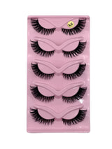 5 Pairs Of Multi-layer Three-dimensional Thick Cross Cat Eye False Eyelashes