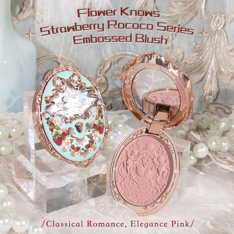 Flower Knows Strawberry Rococo Series Embossed Blush Velvet Matte Lip Glaze