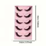 5 Pairs Of Multi-layer Three-dimensional Thick Cross Cat Eye False Eyelashes