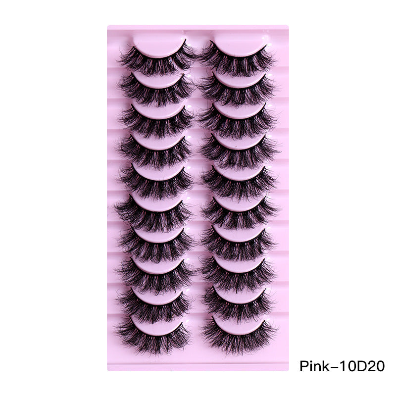 10Pairs Of Natural Thick Curly Eyelashes