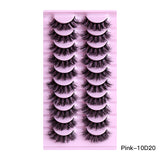 10Pairs Of Natural Thick Curly Eyelashes