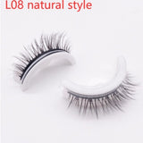 Reusable 3D Mink Lashes Natural False Eyelashes Self Adhesive Fake Glue Free Makeup Eyelash Extension Silk