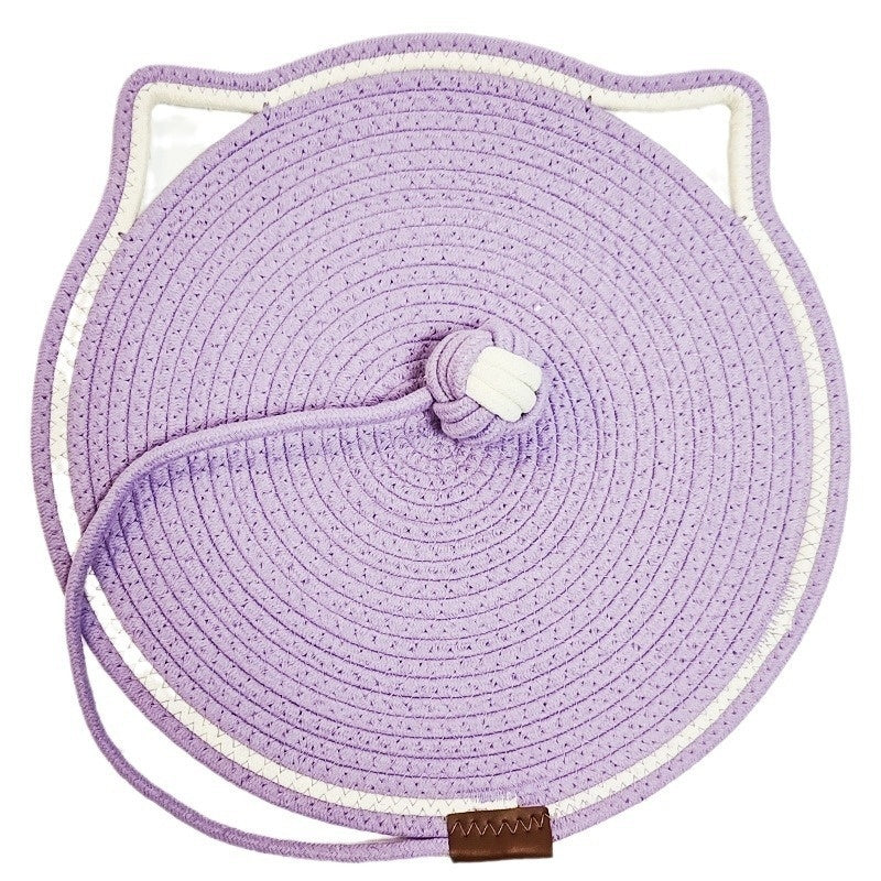 Woven Cotton Cord Cat Pets Scratching Pad Self-hi Ball Integrated Pet Products