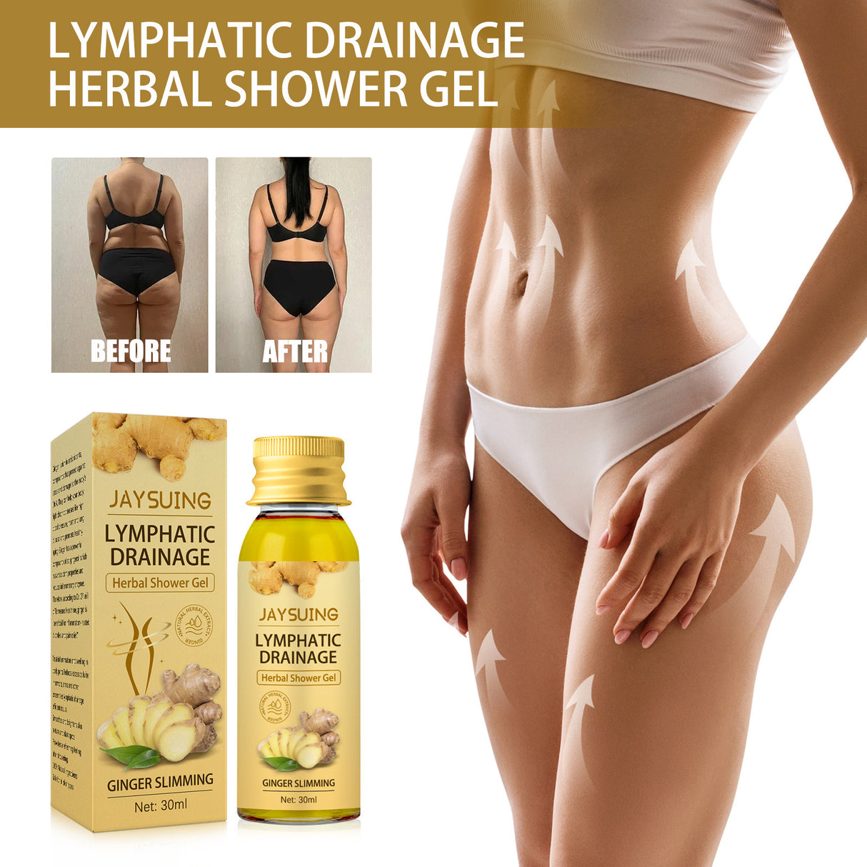 Ginger Body Shaping Shower Gel Lymph Slimming