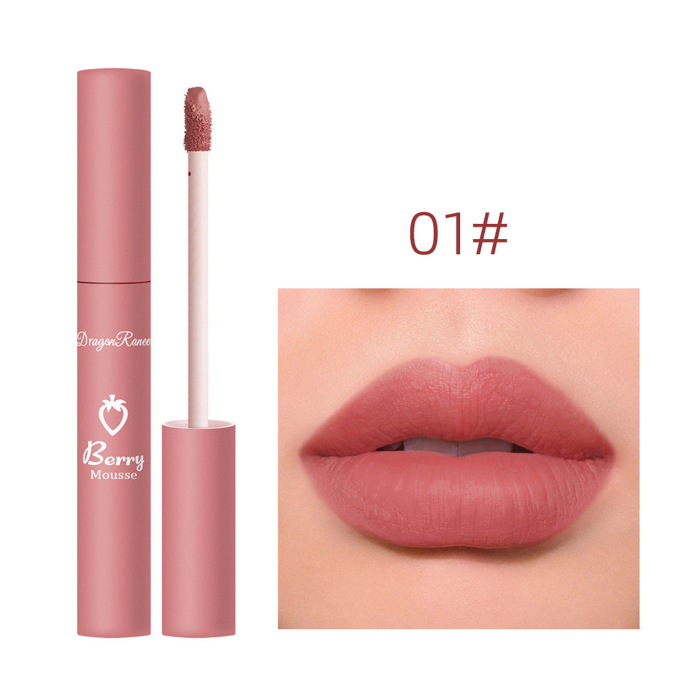 3 Strawberry Set Box Velvet Mist Matte Lip Glaze Lipstick