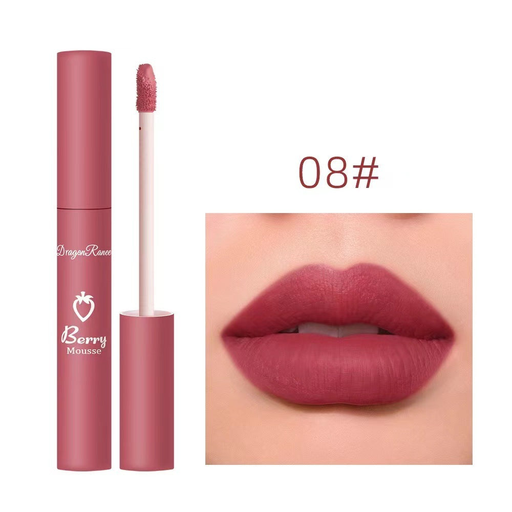 3 Strawberry Set Box Velvet Mist Matte Lip Glaze Lipstick