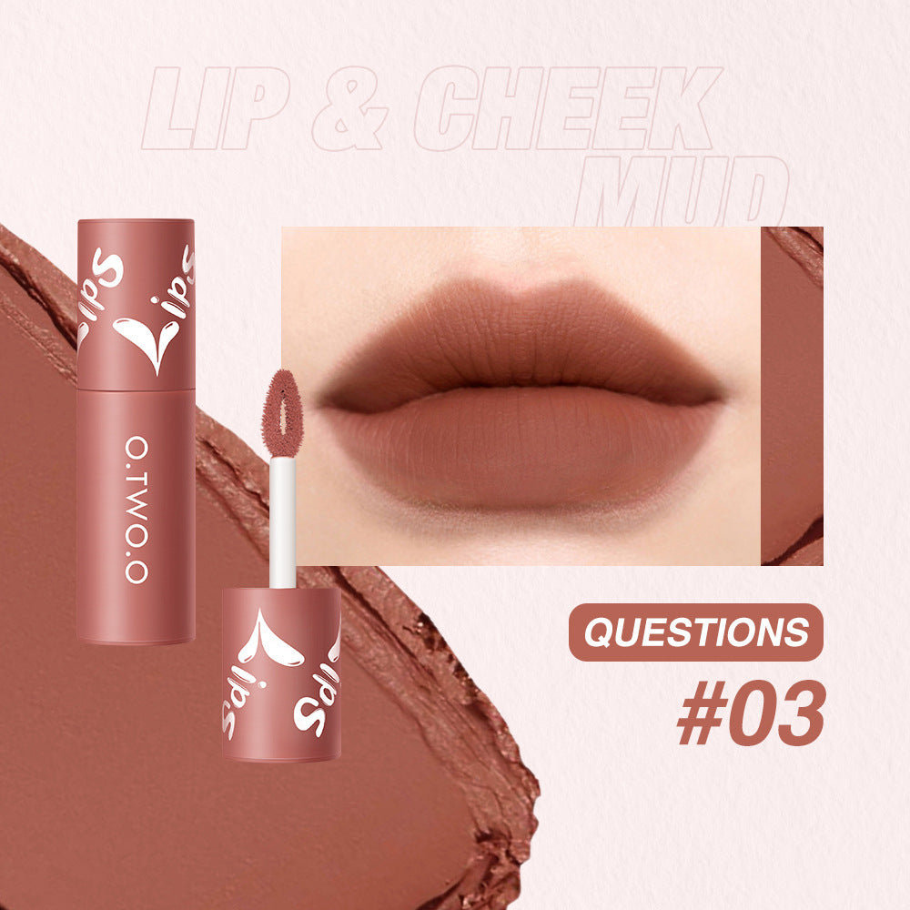 Matte Fog Face Lip And Cheek Dual-use Powder Blusher Lipstick Air Lip Glaze