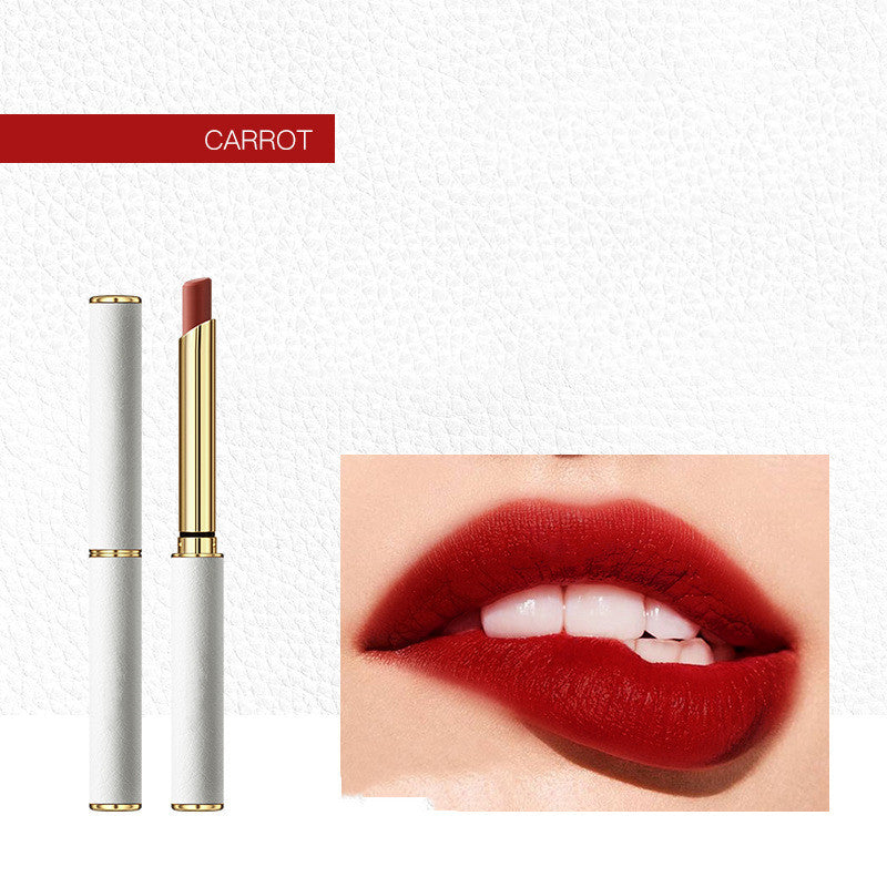 Lambskin Small Thin Heel Round Tube Lipstick Matte Velvet Not Easy