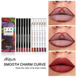 Black And White Matte Lip Liner Wooden Pole Waterproof