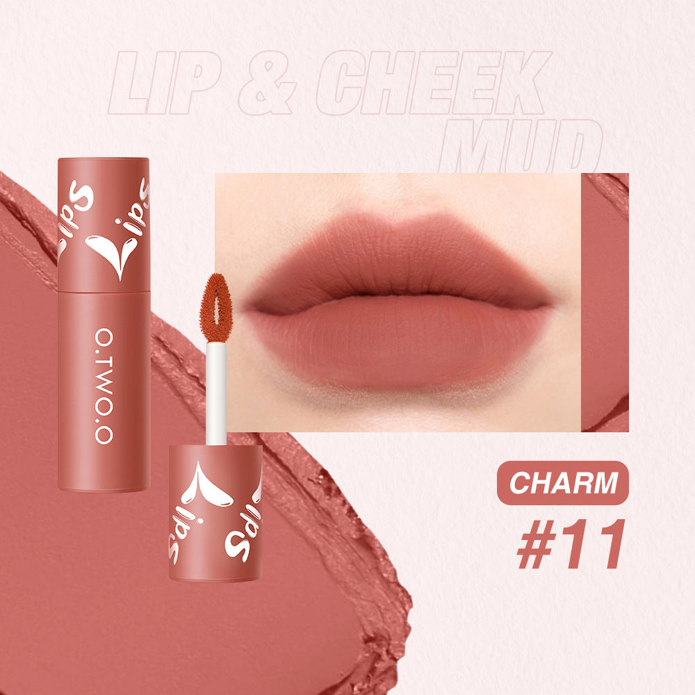 Matte Fog Face Lip And Cheek Dual-use Powder Blusher Lipstick Air Lip Glaze