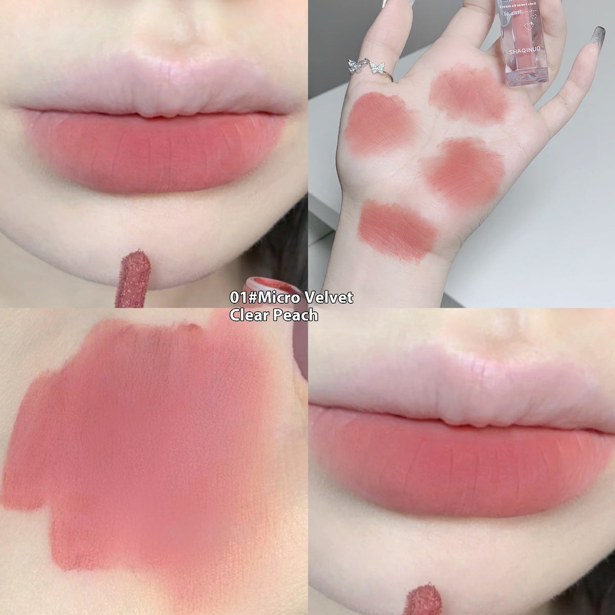 Air Velvet Lip Lacquer Matte Lipstick No Stain On Cup Color Rendering