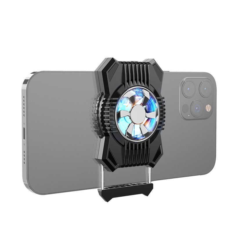 Mobile Phone Radiator, Colorful Lighting, Built-in Battery  Large Area Air-cooled Mobile Phone Game Cooling Back Clip