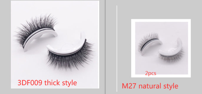 Reusable 3D Mink Lashes Natural False Eyelashes Self Adhesive Fake Glue Free Makeup Eyelash Extension Silk