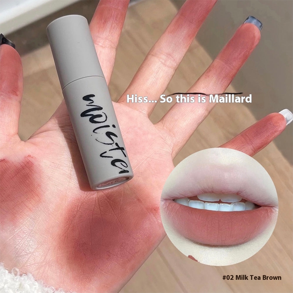 Matte Finish Velvet Non-fading White Smoked Lip Lacquer