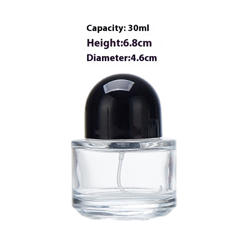 Short Cylindrical Perfume Glass Spray Bottle