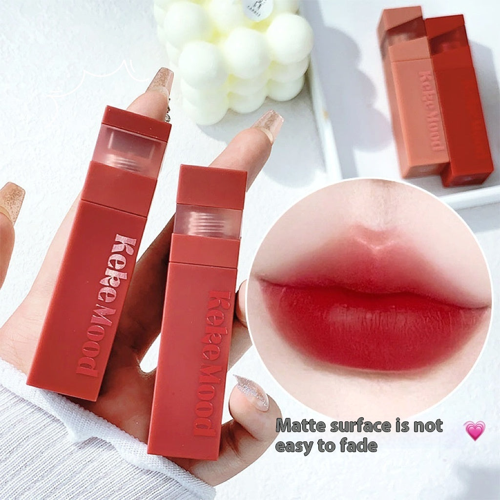 Light Fog Printing Color Matte Velvet Matte Color Does Not Fade White Lipstick Glaze Lip Lacquer