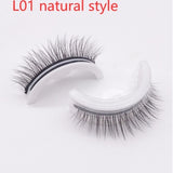 Reusable 3D Mink Lashes Natural False Eyelashes Self Adhesive Fake Glue Free Makeup Eyelash Extension Silk