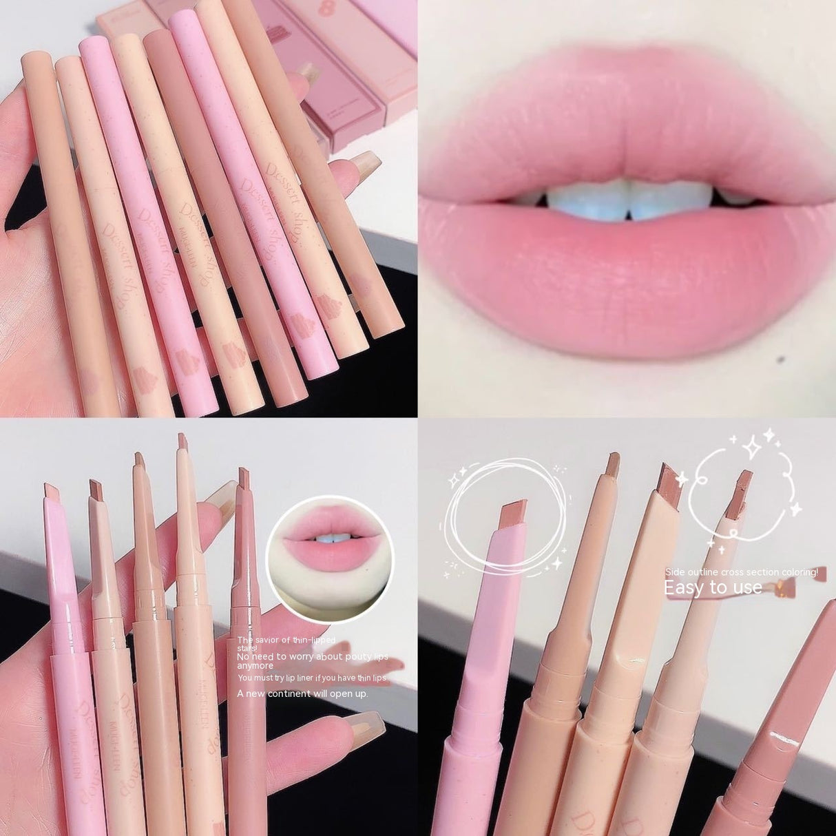 Lip Liner Automatic Waterproof Rotation Long Lasting Fadeless