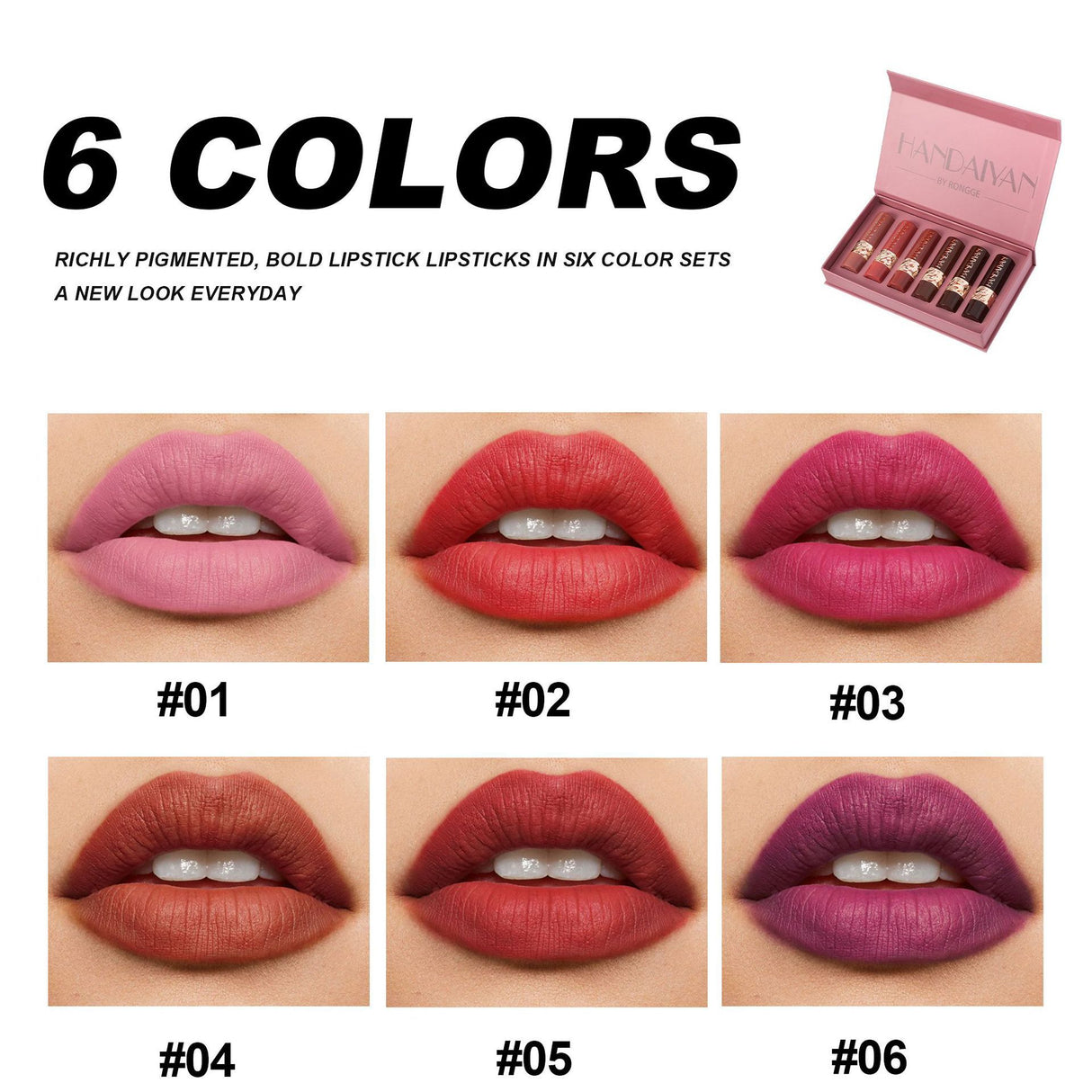 Matte Lipstick Set Natural Easy Color